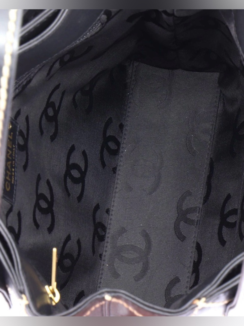 CHANEL BLACK WILD STITCH VIVIAN BLACK GOLD LABEL - Picture 15 of 16